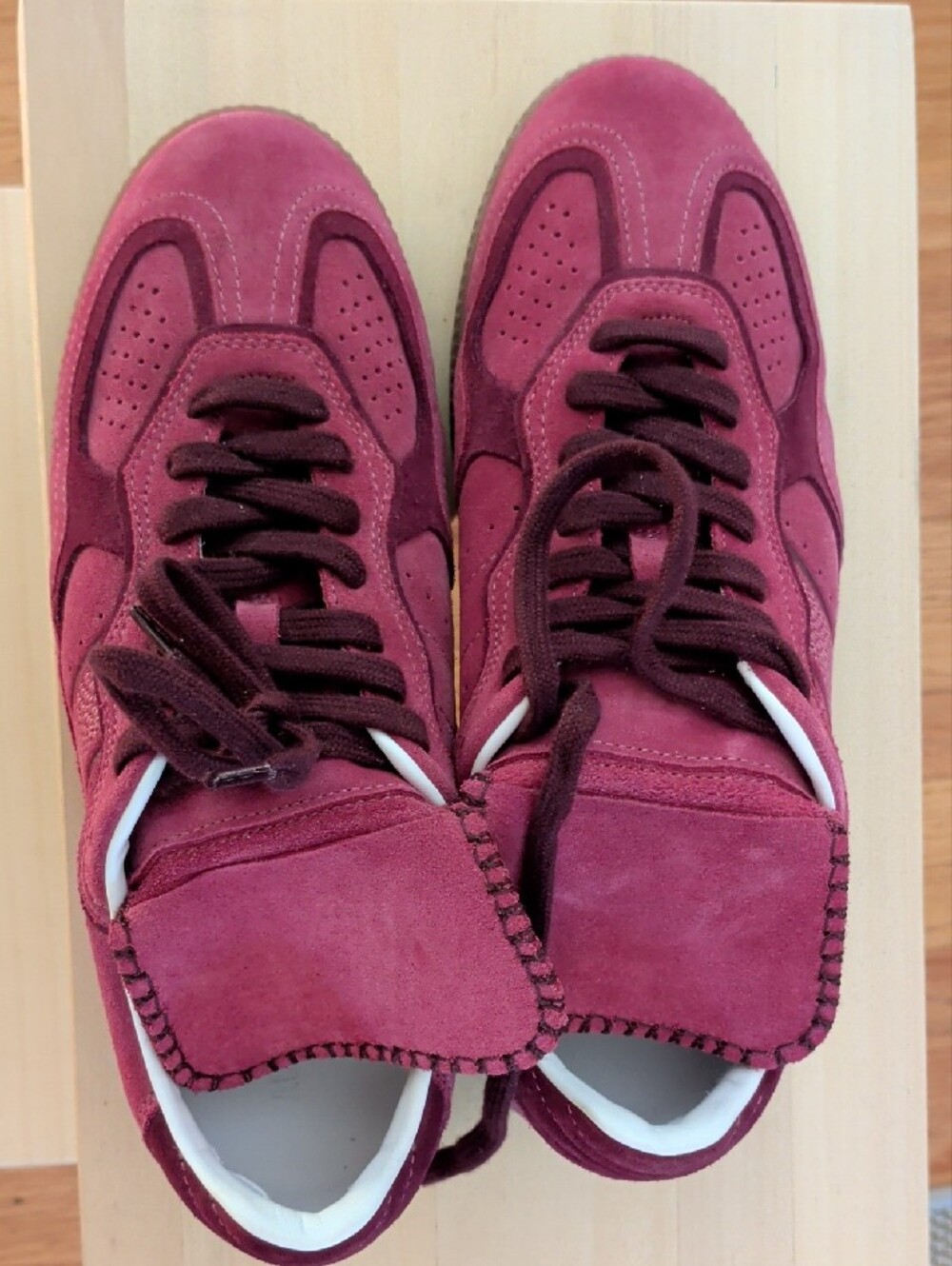 ALOHAS Burgundy Suede Unisex Sneakers Size 8 Men/ Size 10 Women - Picture 5 of 9